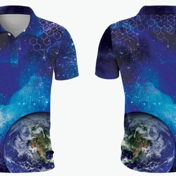 Men's Out of This World Polo Shirt - Picture 1 of 1